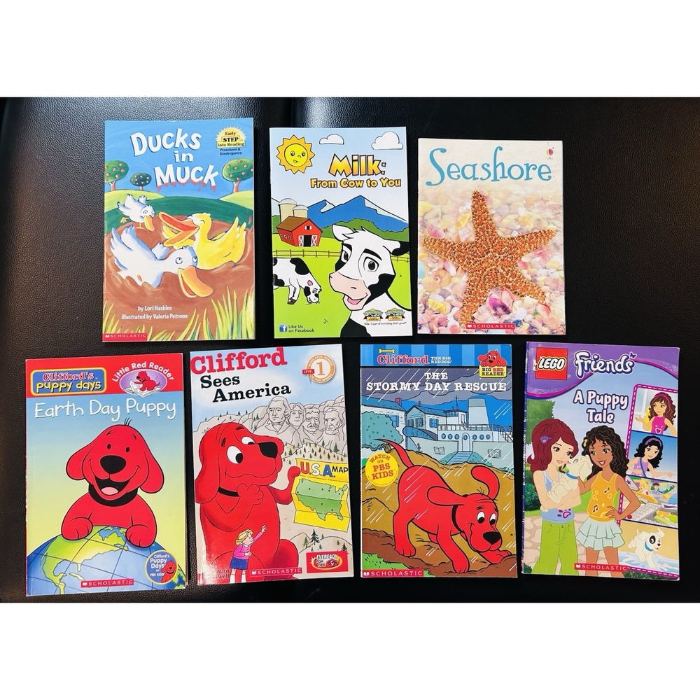 Scholastic Clifford & LEGO Friends Set of 8 Illustrated Paperback Books Ages 4-8